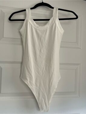 Bayse White Ribbed Girls' One-Piece Bodysuit